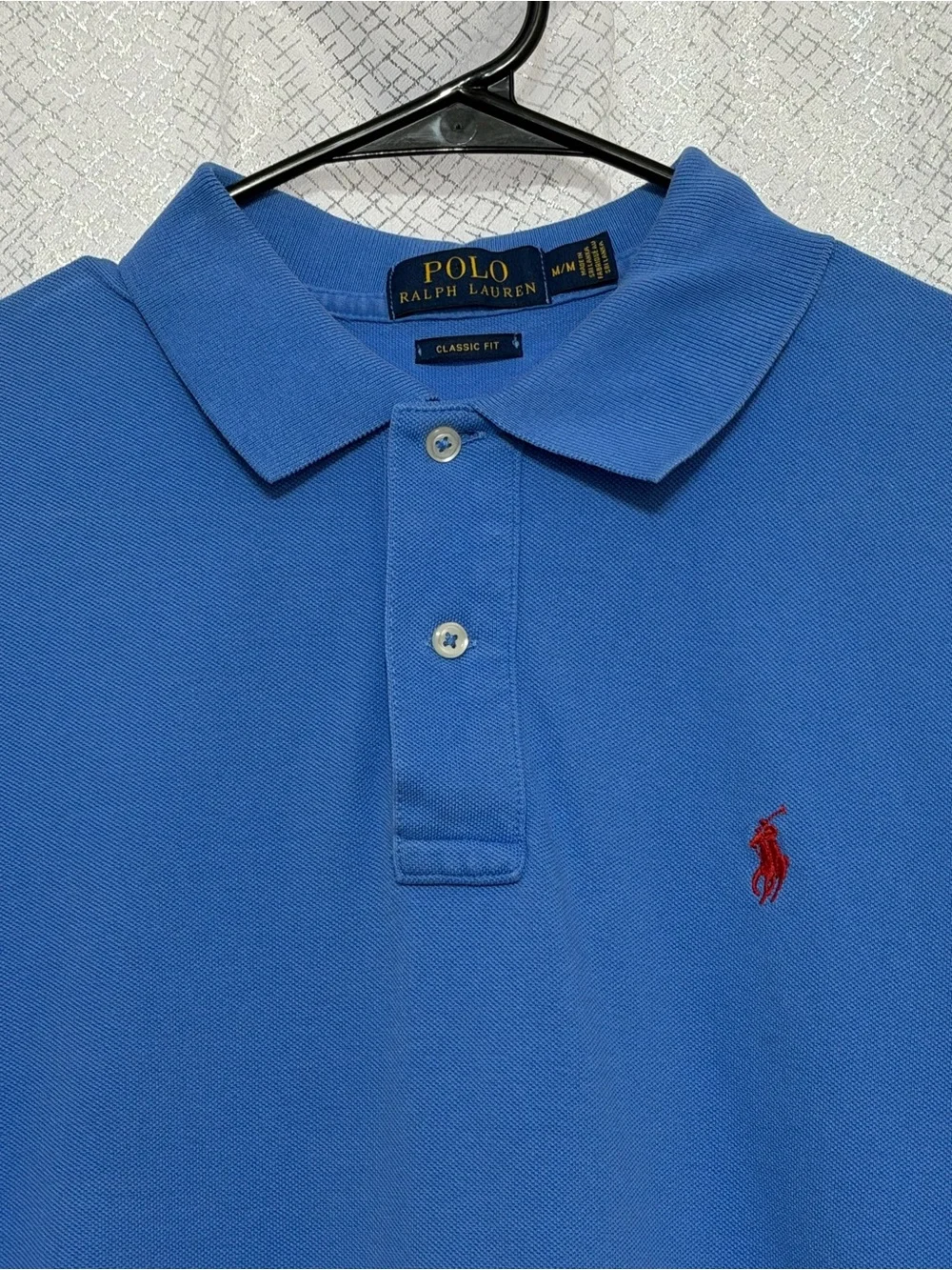 Polo Ralph Lauren Men's Blue Classic Fit Polo Shirt M Red Pony